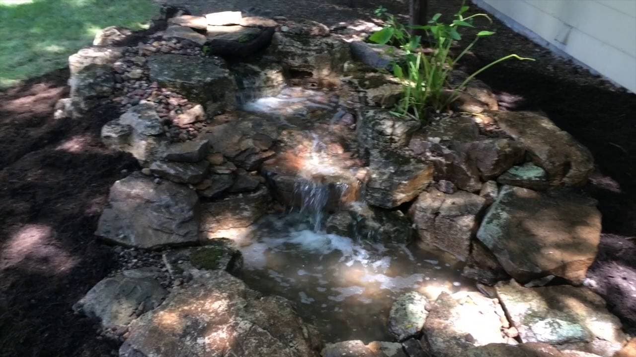 Gem Ponds Pondless Waterfall Installation in Medinah, IL